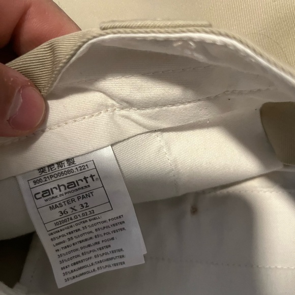 NWOT CARHARTT WIP PANTS 36/32 - Picture 3 of 3